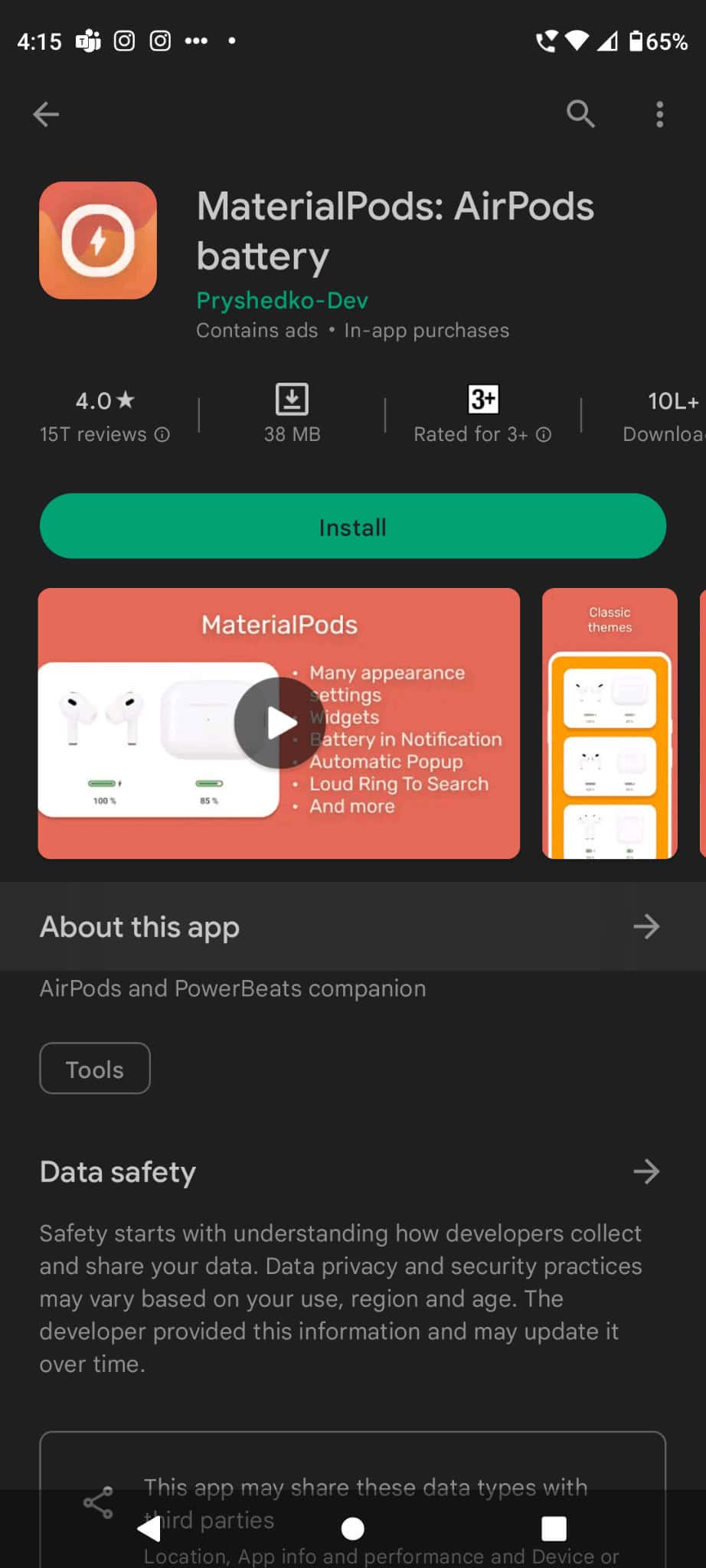 MaterialPods. 17 Best AirPods App for Android