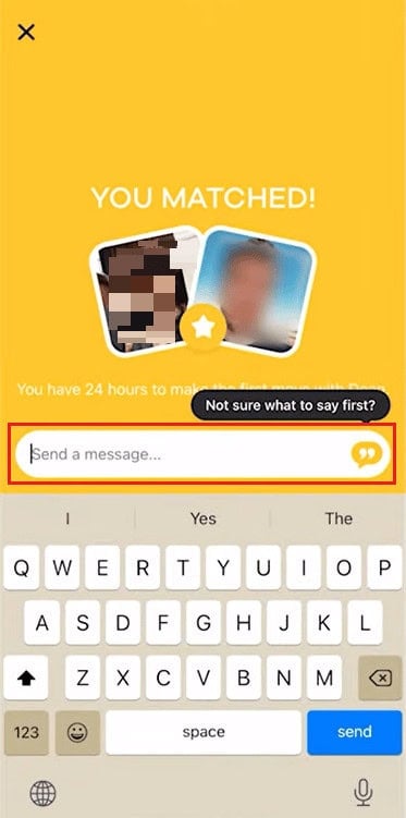 message to your bumble match