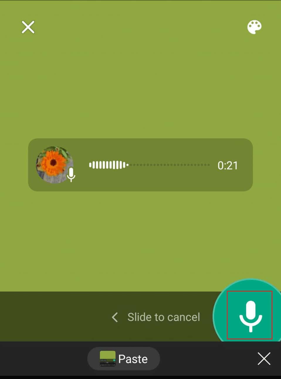mic icon whatsapp