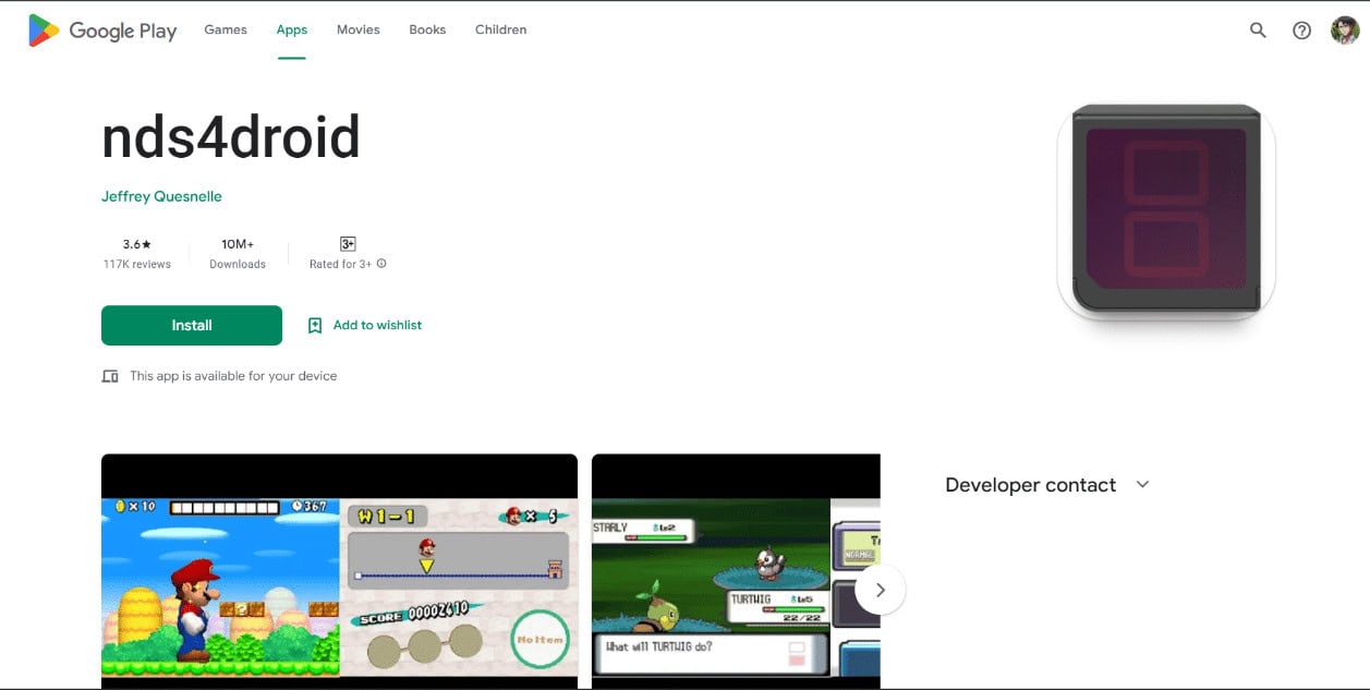 NDS4Droid on Google Play
