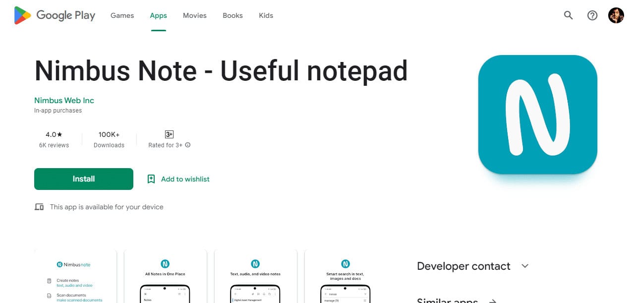 Nimbus Notes is one of the best notes app for Android