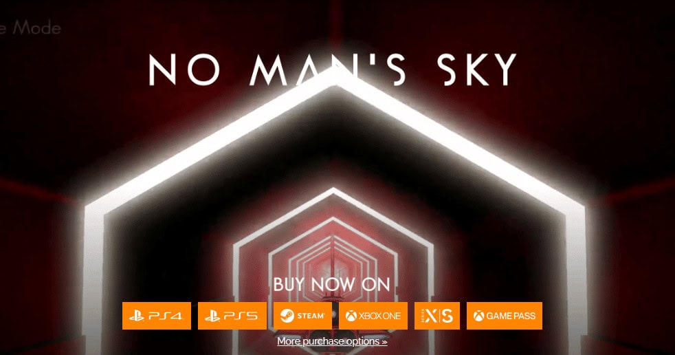 NO MAN’s SKY webpage 