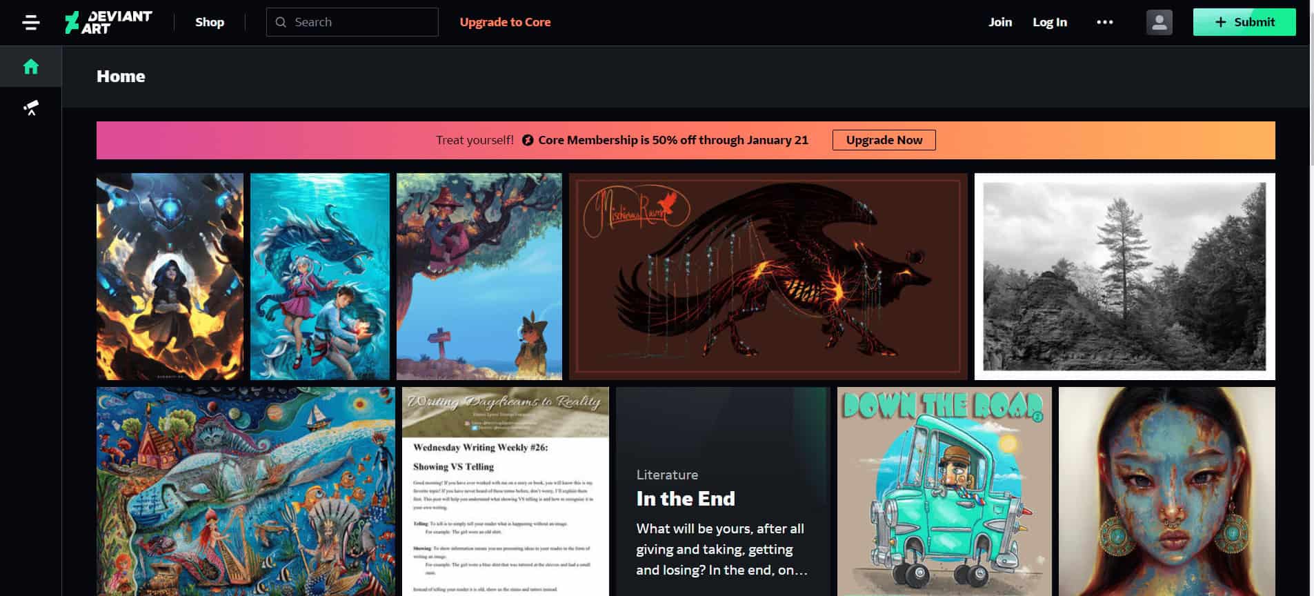 Official Webpage of DeviantArt