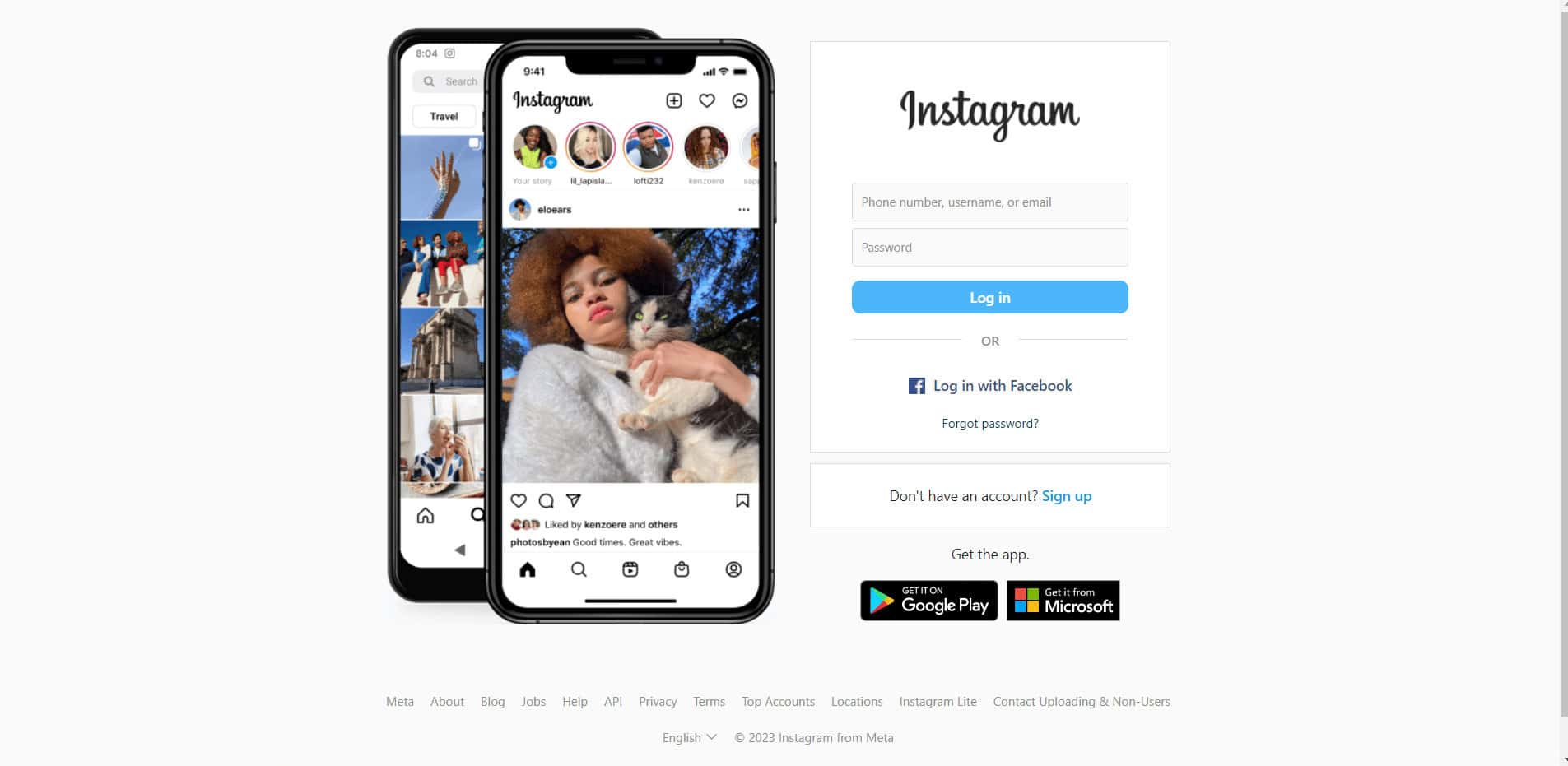 Official Webpage of Instagram