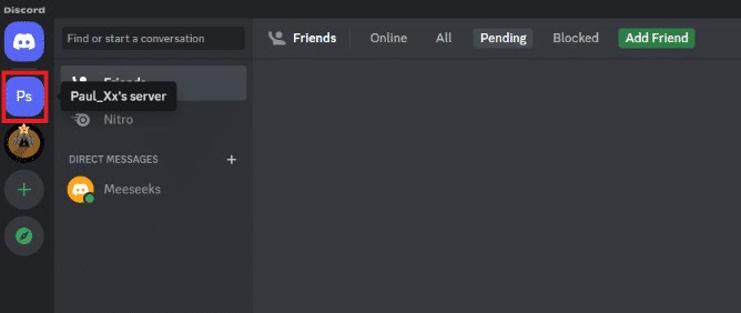 Open the Discord desktop app and click on the server where the member to be removed is from.