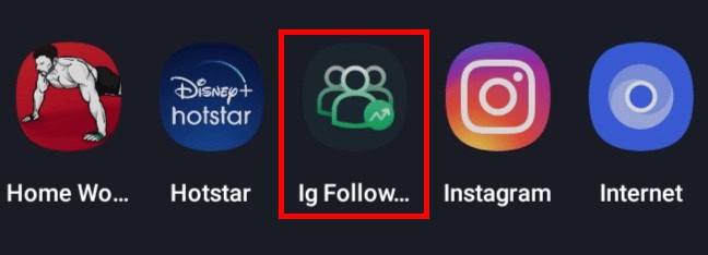 Open the Ig Followers app on your mobile phone.
