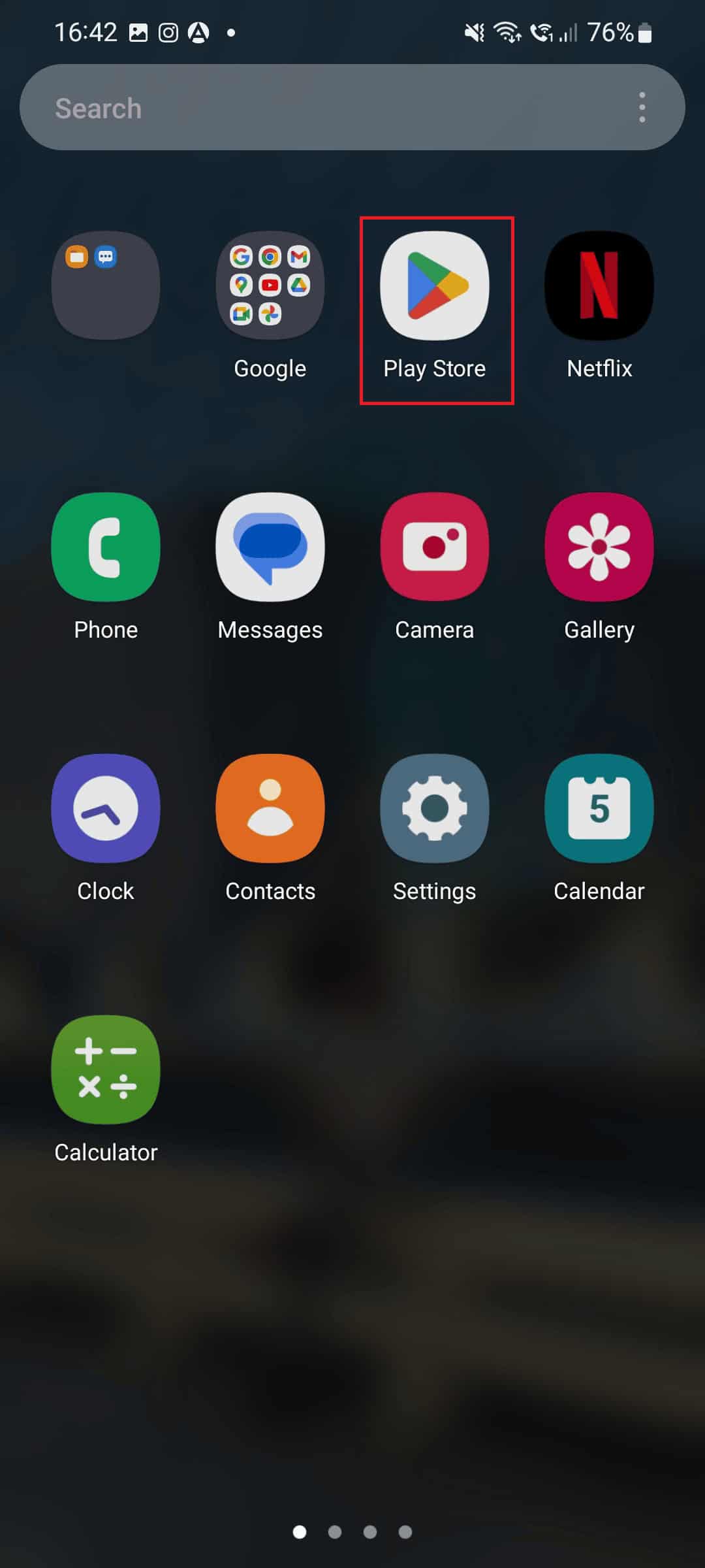 PLAY STORE OPTION SHOWN