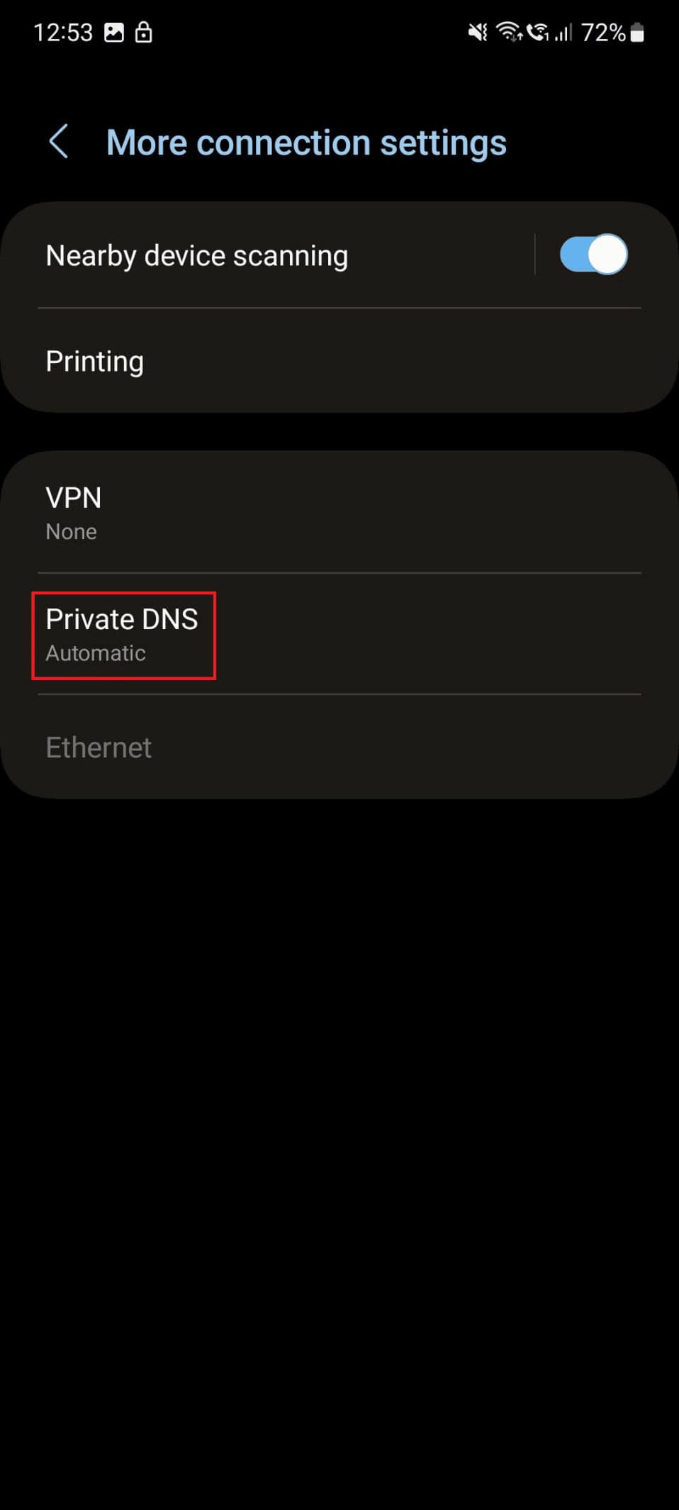 private dns s21
