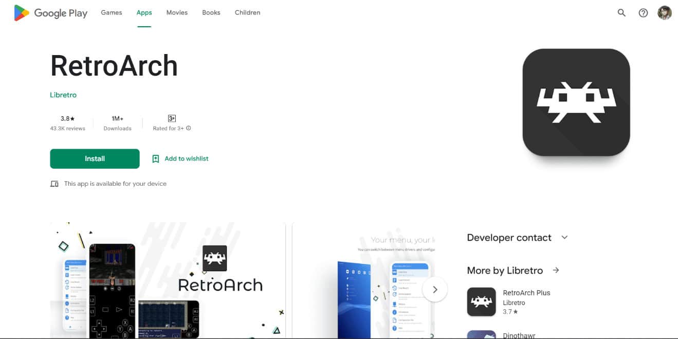 RetroArch on google play