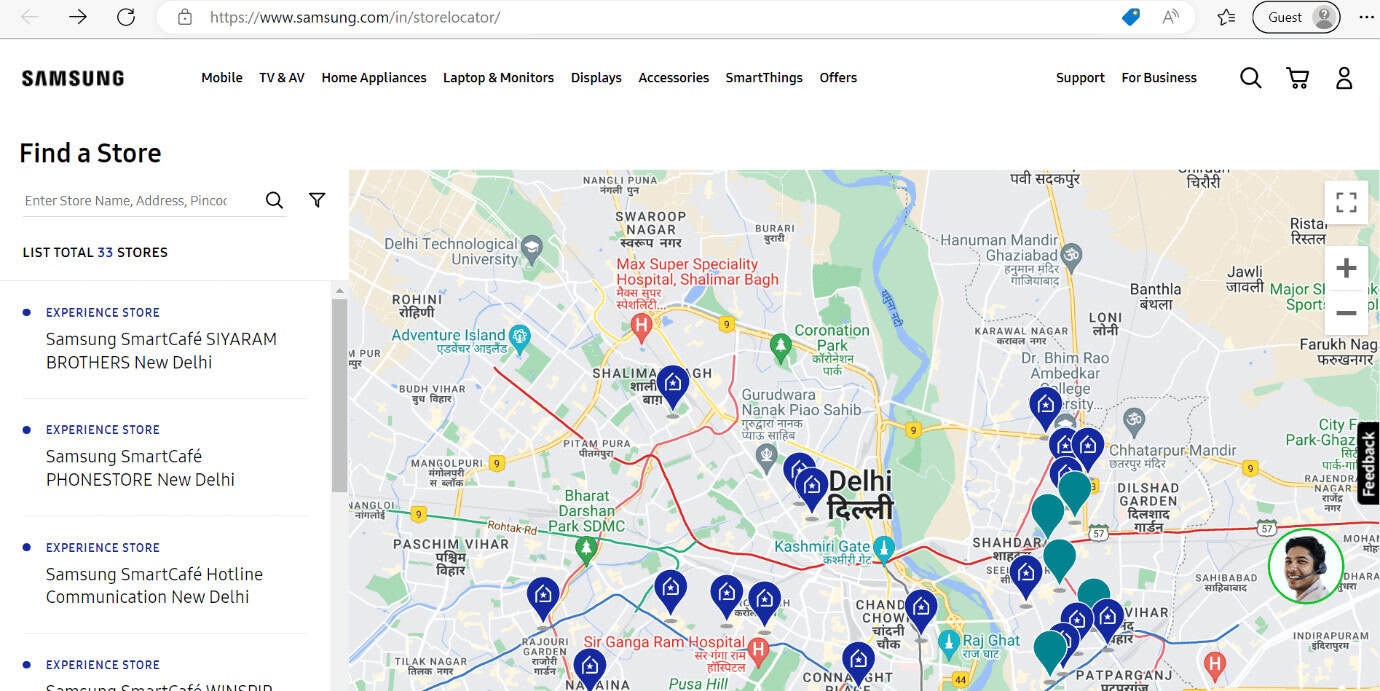 samsung store locator