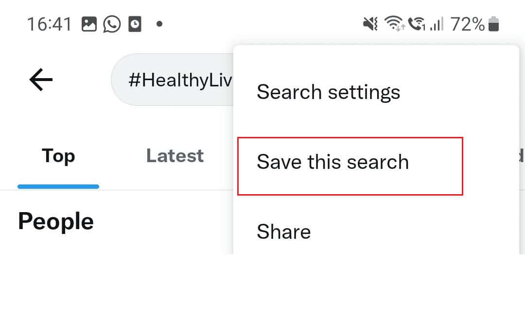 Tap on save this search