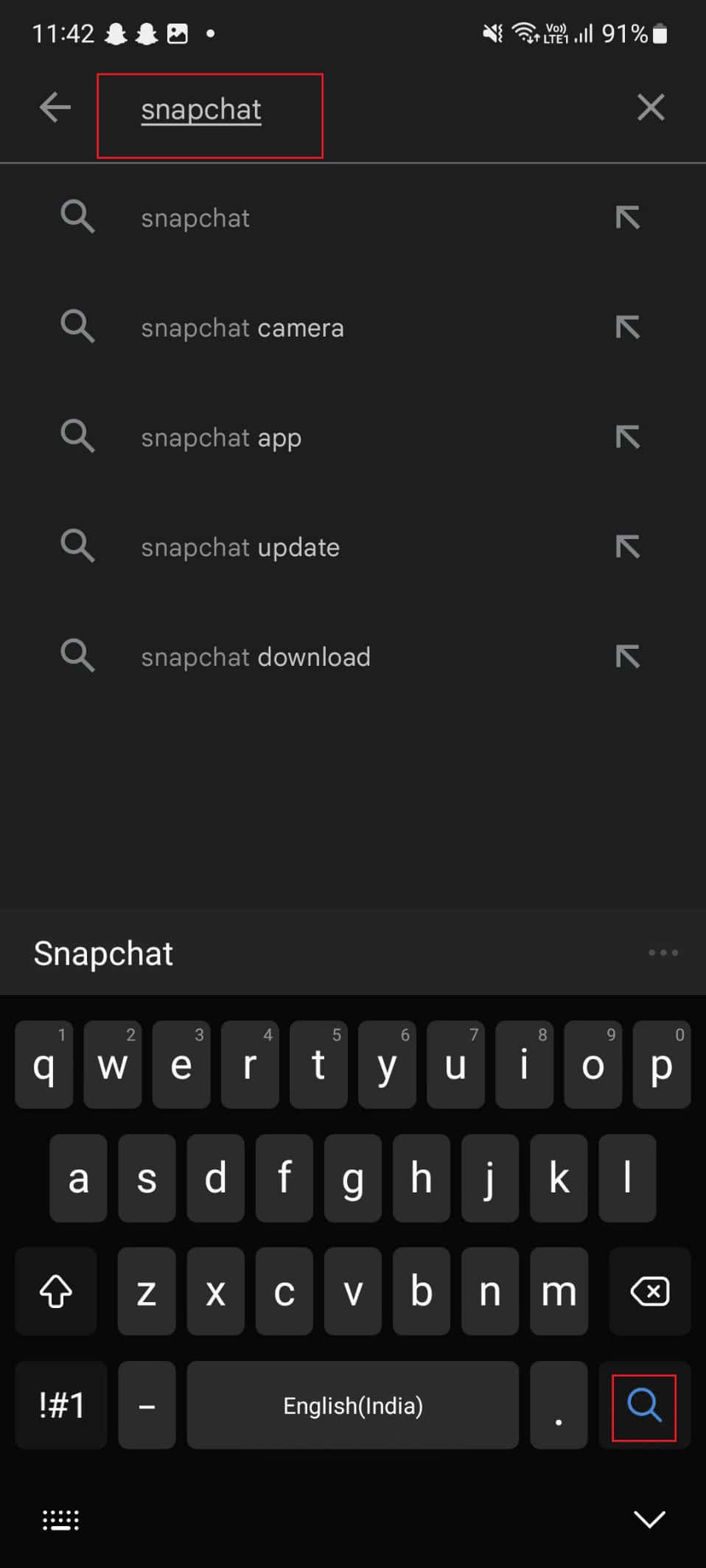 search icon on play store