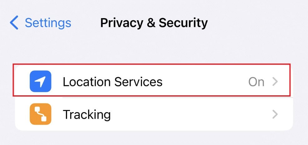 Select Location Services