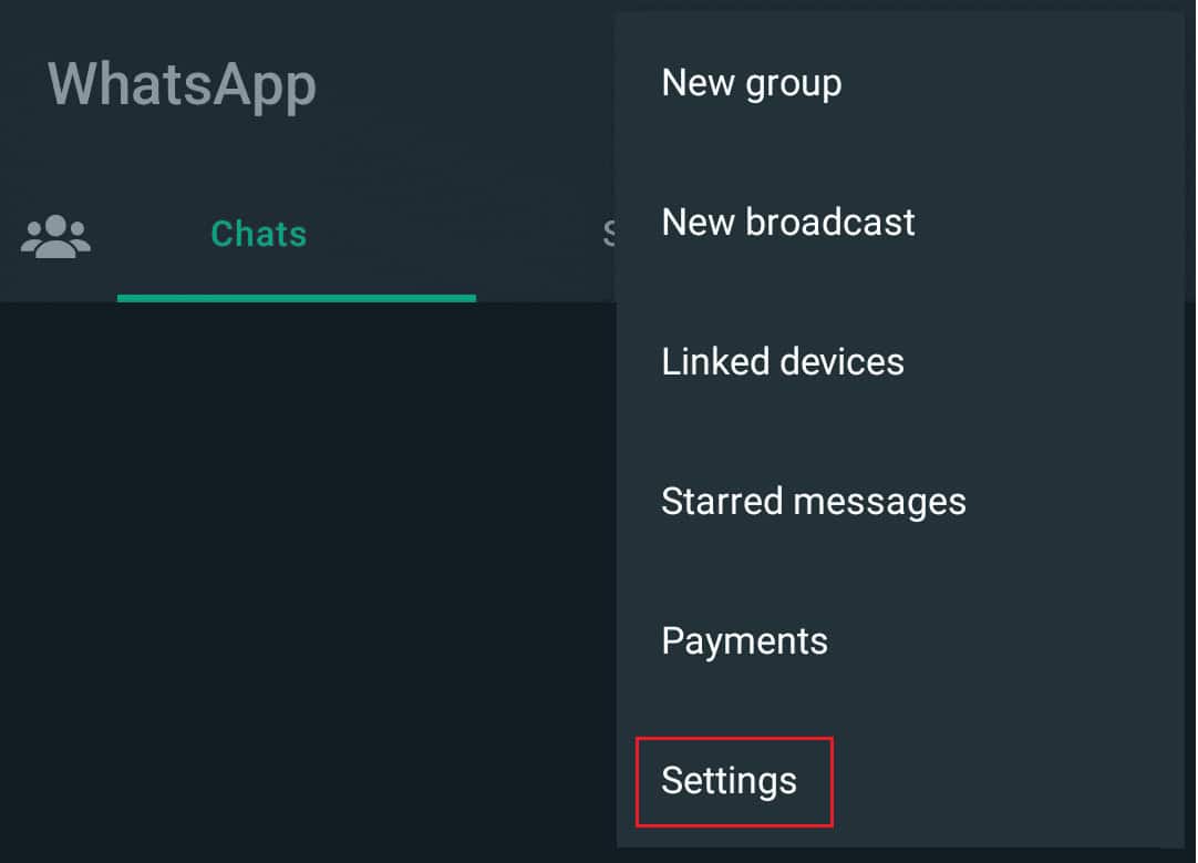 Select Settings on WhatsApp | How to Back Up WhatsApp Photos to Google Photos