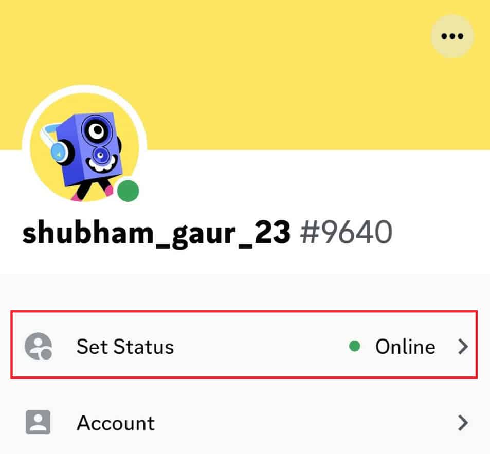Select the first option, that is Set Status.