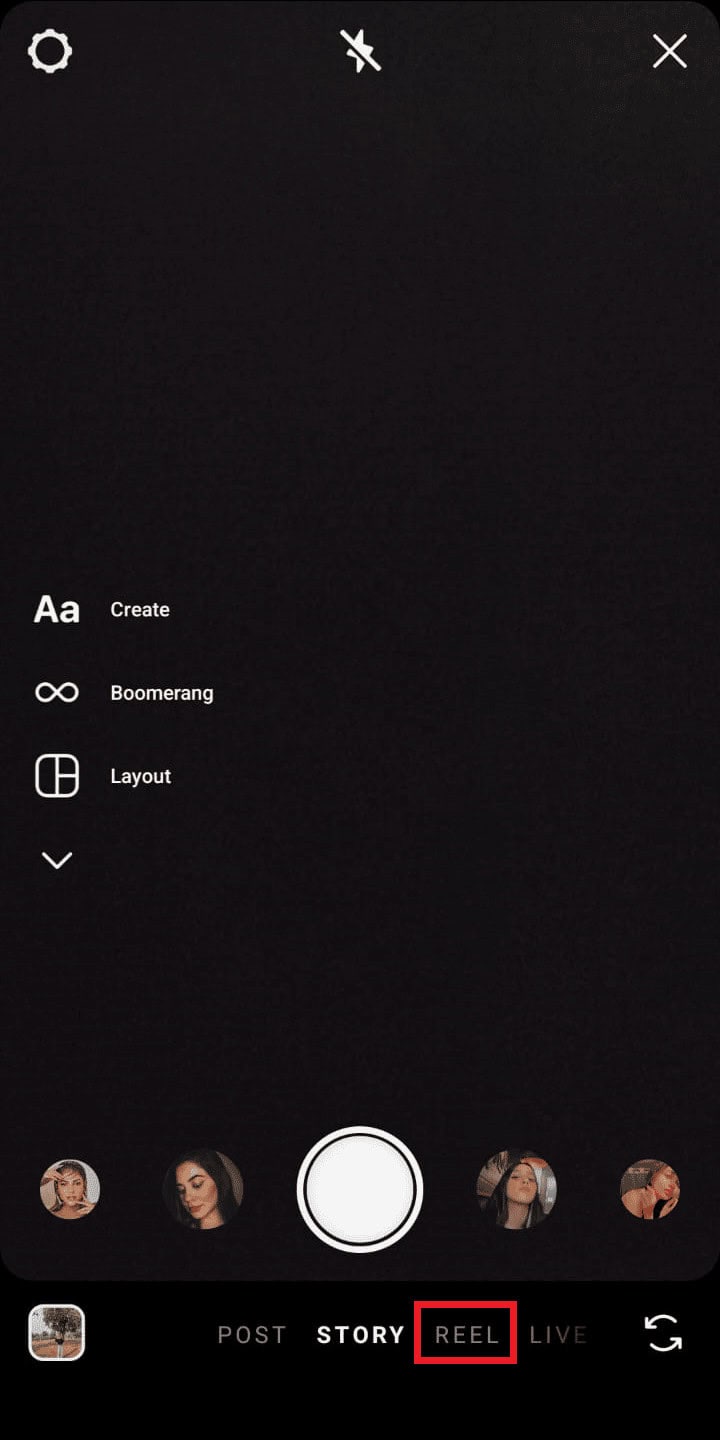 Select the REEL option