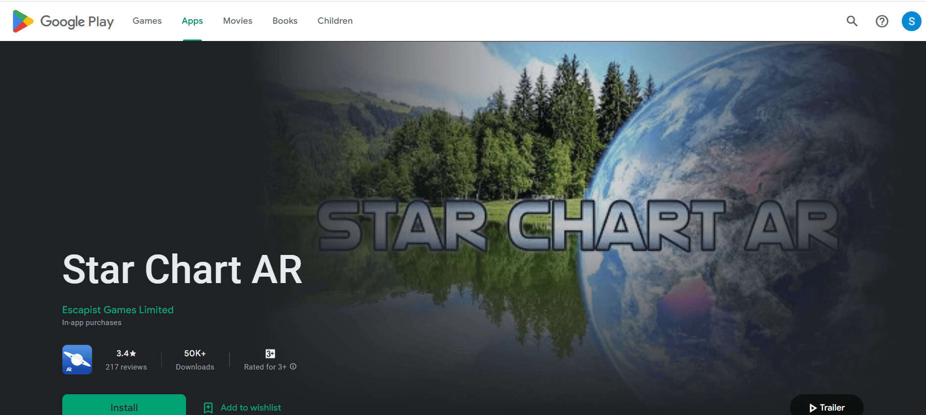 Star Chart AR Install Page