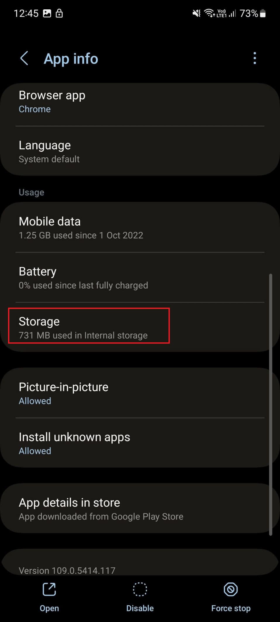 storage