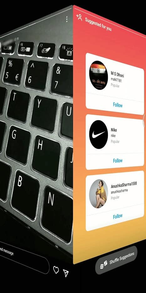 tap and hold previous story and half-swipe it without lifting the fingers off the screen to see the next desired story