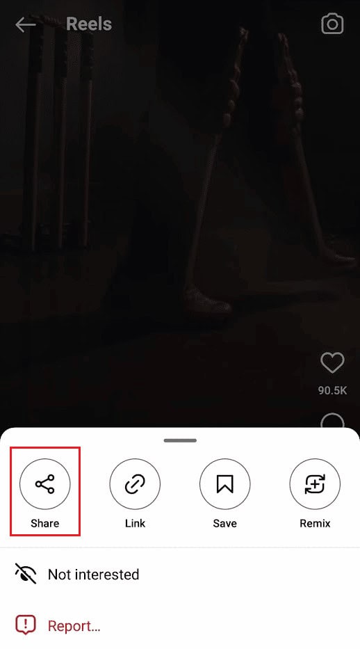 tap on Share