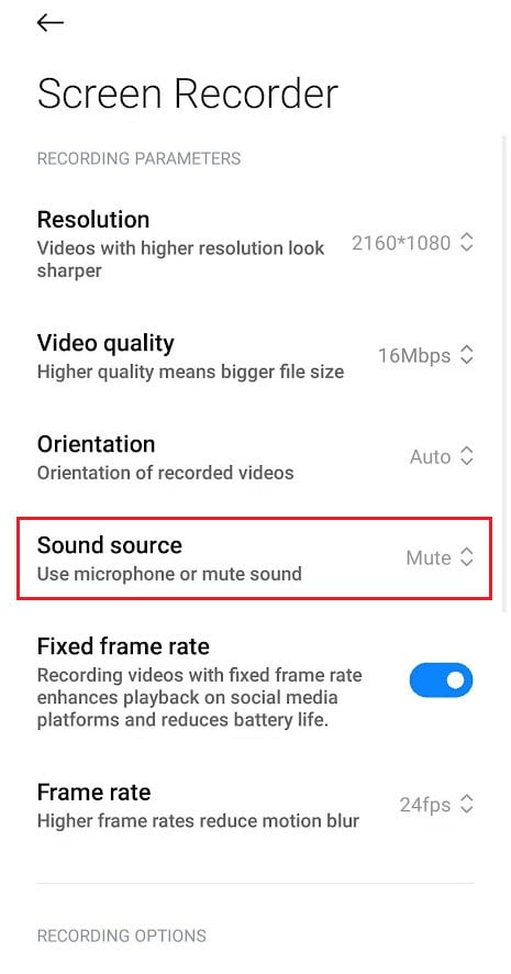 tap on Sound source