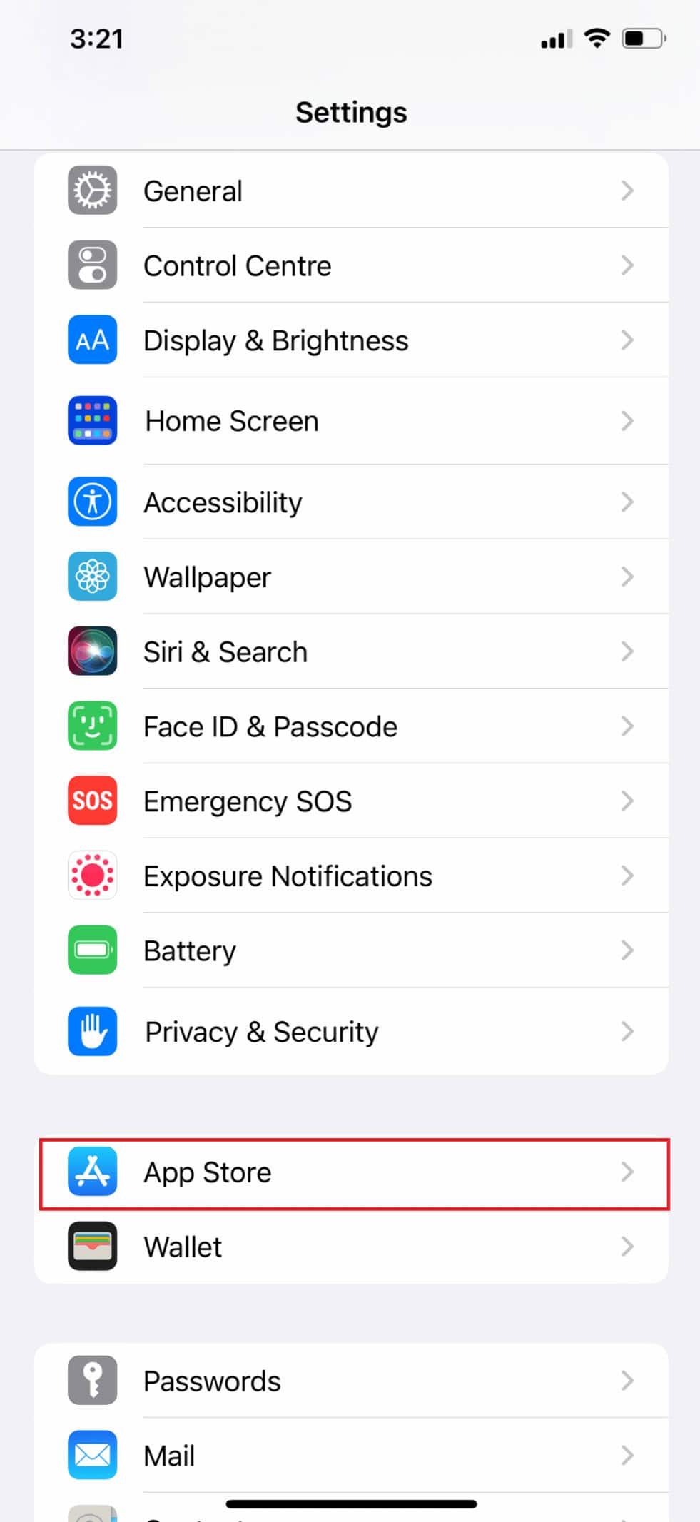 tap on App Store