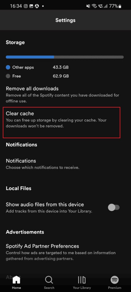 Tap on Clear cache. 11 Ways to Fix Spotify Randomly Skipping Songs
