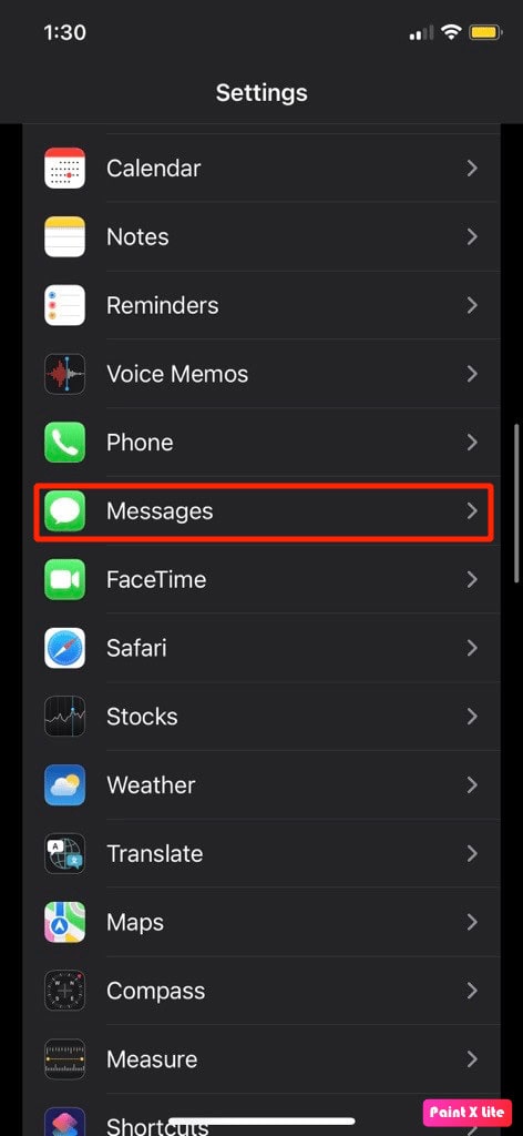 tap on messages