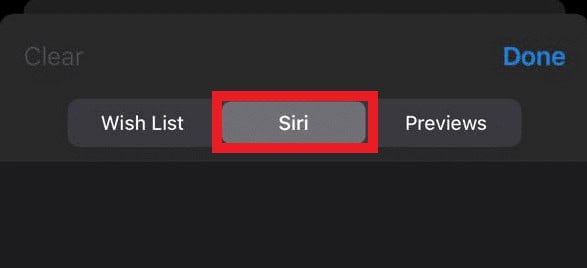 Tap on Siri.