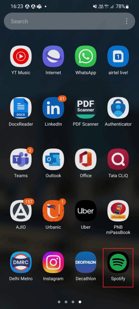 Tap on Spotify app icon. Fix Spotify Canvas Not Showing