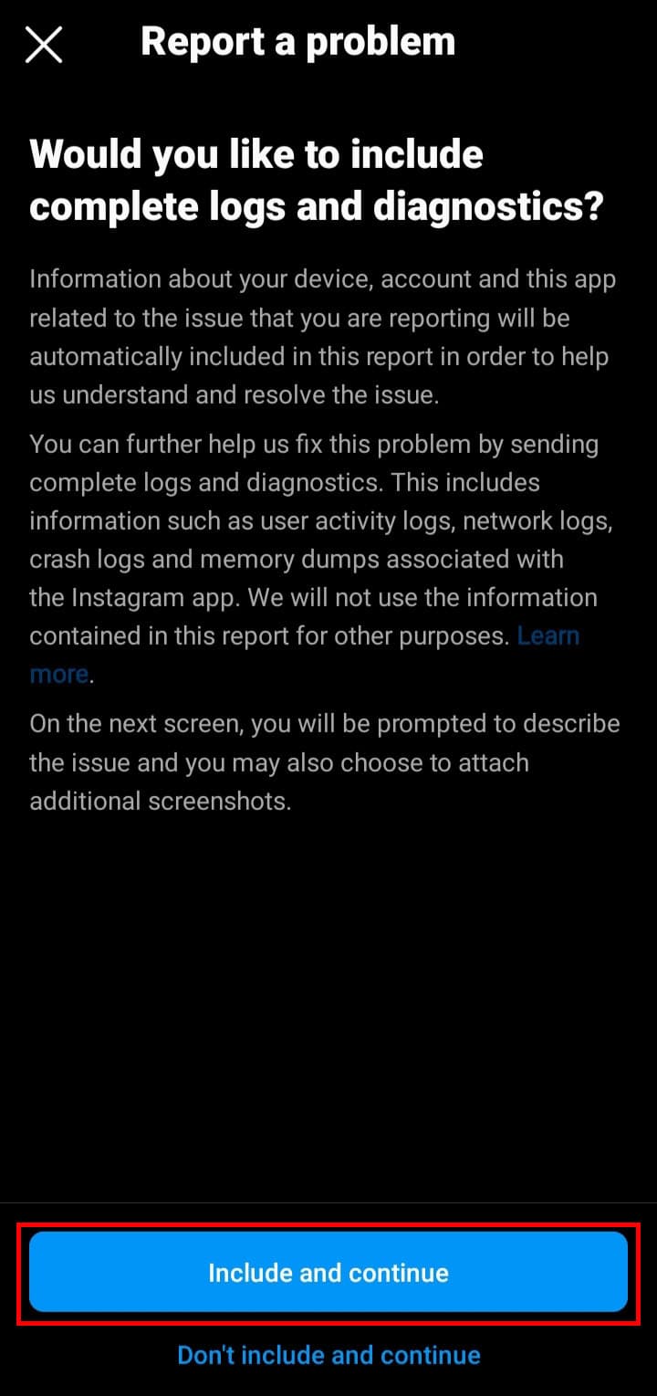 Tap on the Include and continue button. | How to Change Age on Instagram