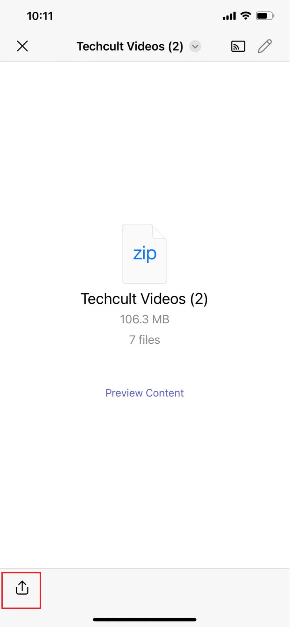 Tap on the share icon, it looks like an arrow coming out of the box