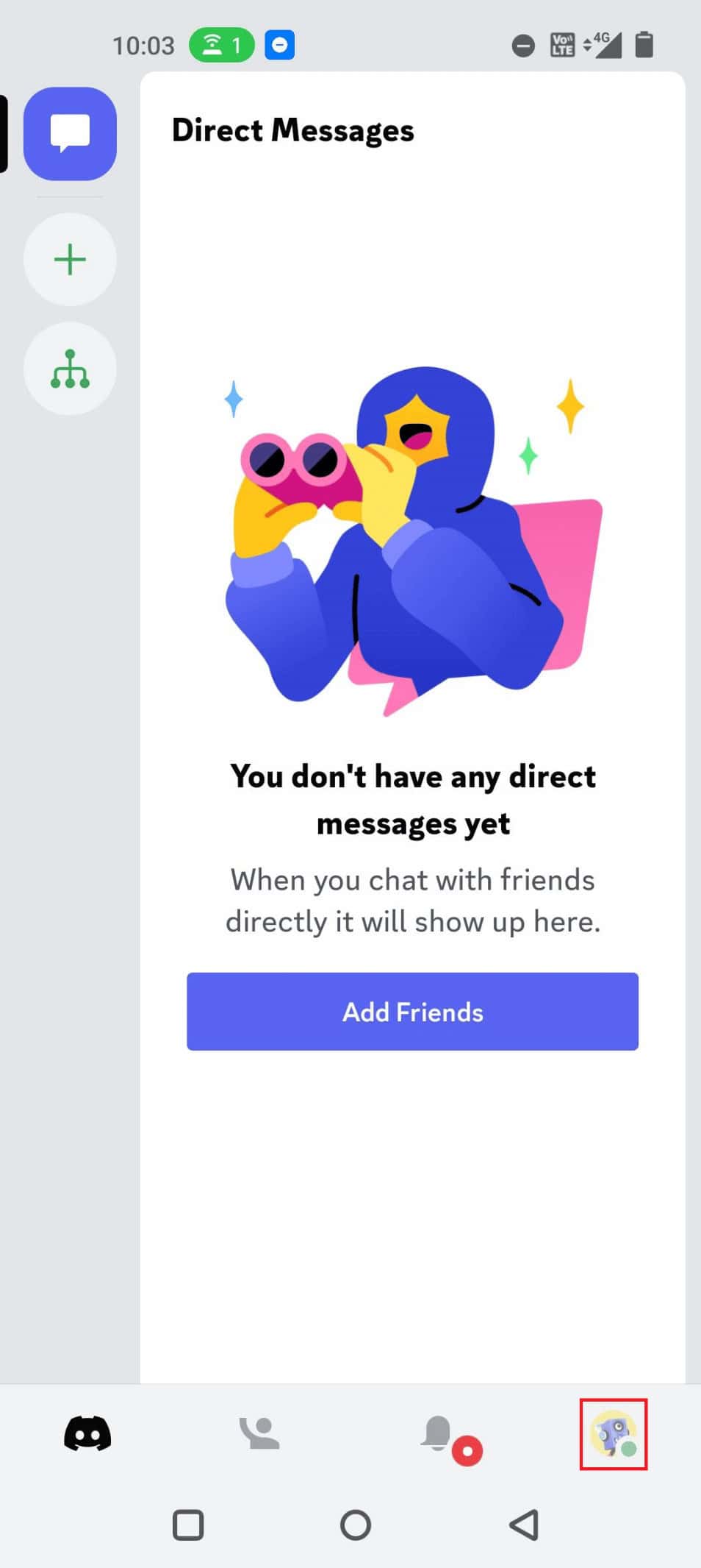 Tap on your Avatar on bottom right corner