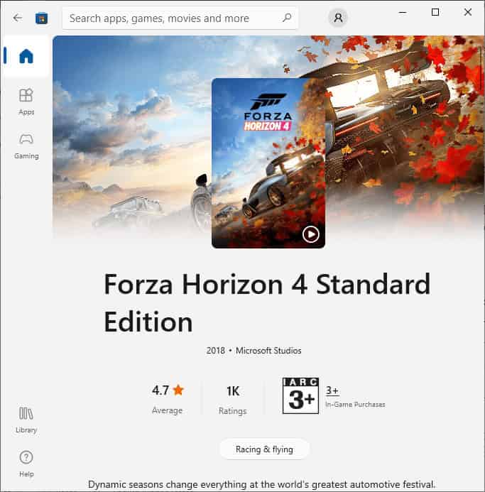 download the game again from Microsoft Store