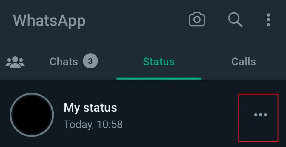 tap on three dots