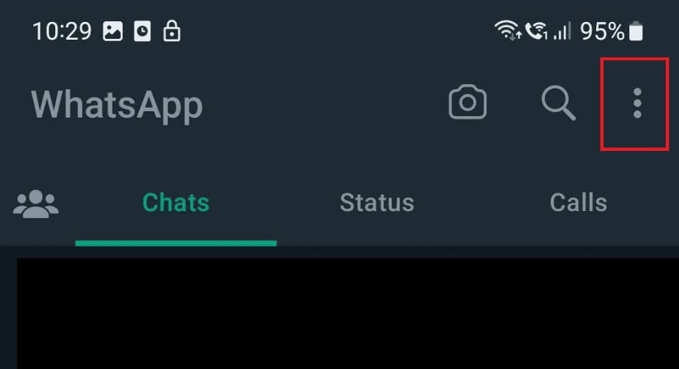 Tap on three dots