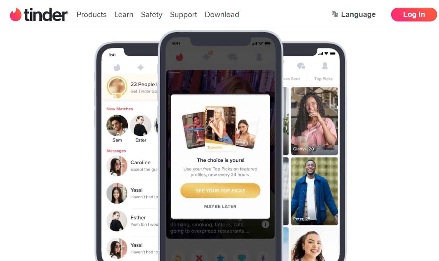 tinder webpage
