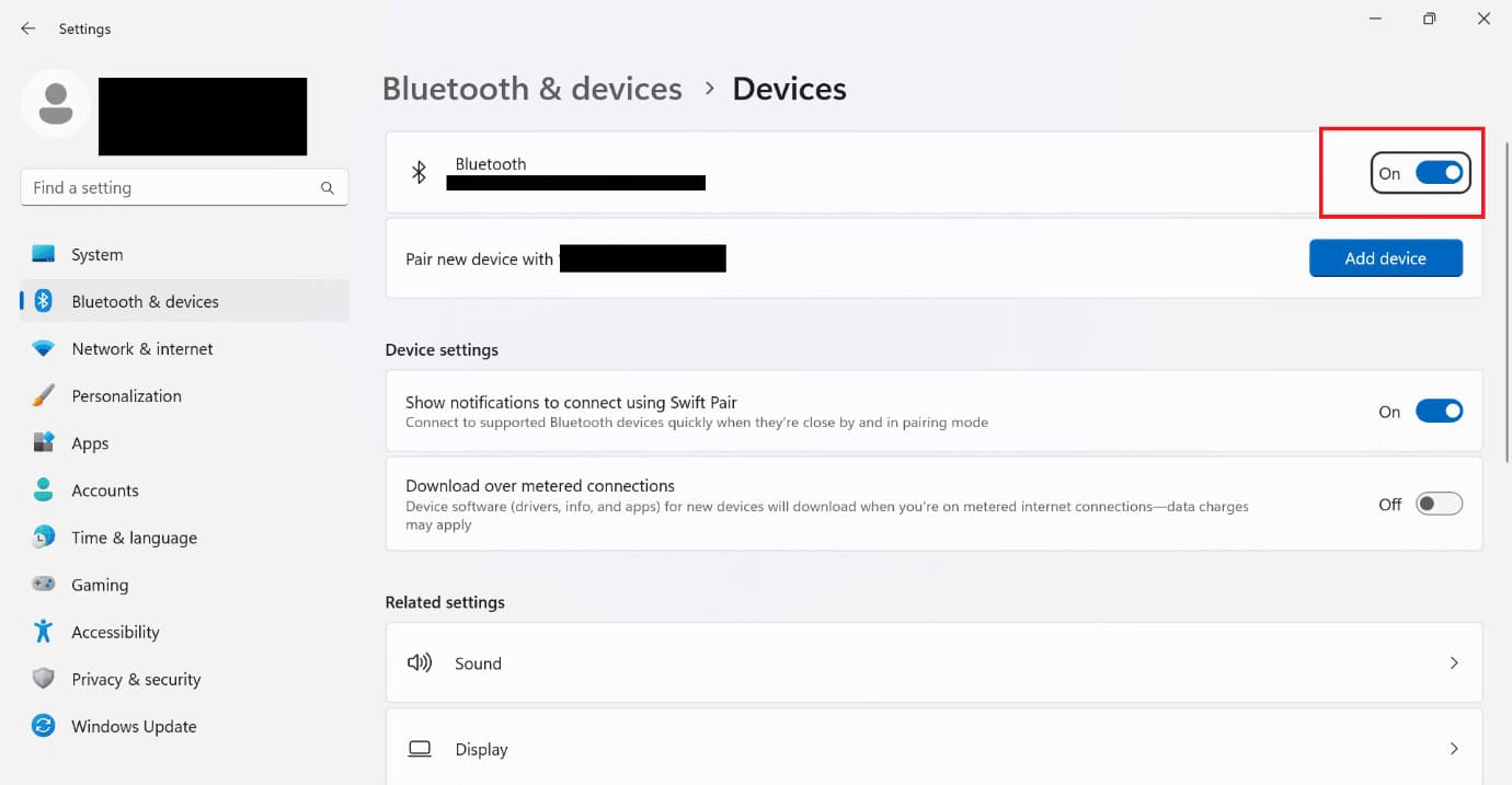 turn on bluetooth on windows