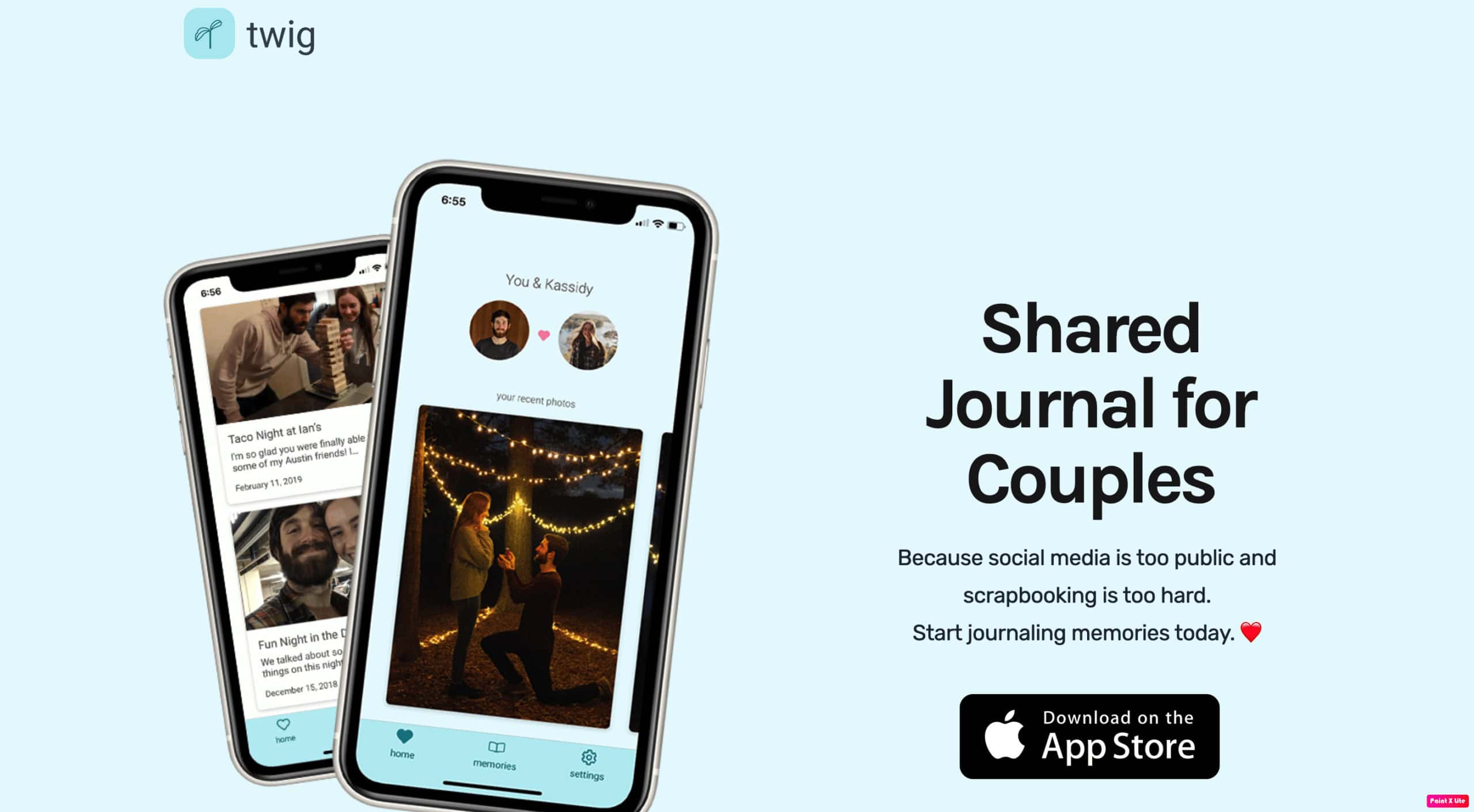twig homepage | Apps for Long Distance Couples