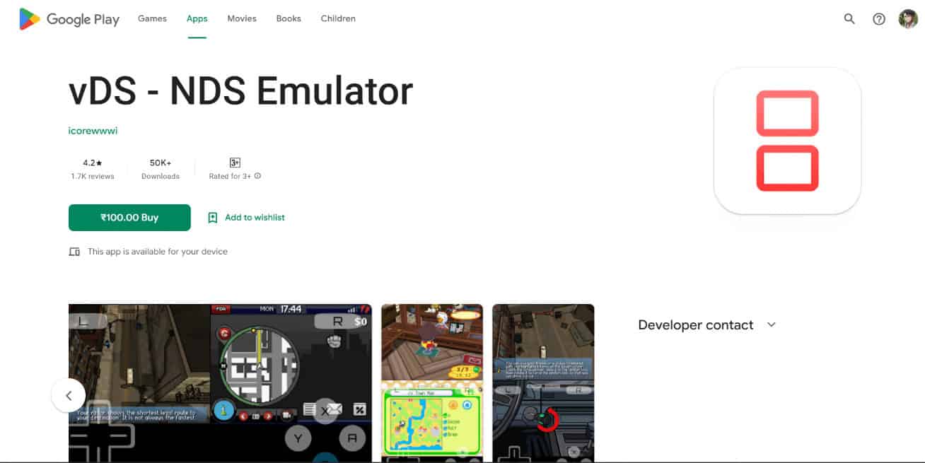vDS NDS Emulator on Google Play