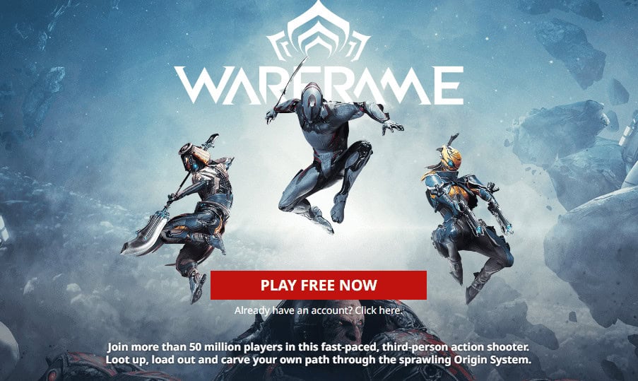 WARFRAME webpage. 23 Best Live Service Games