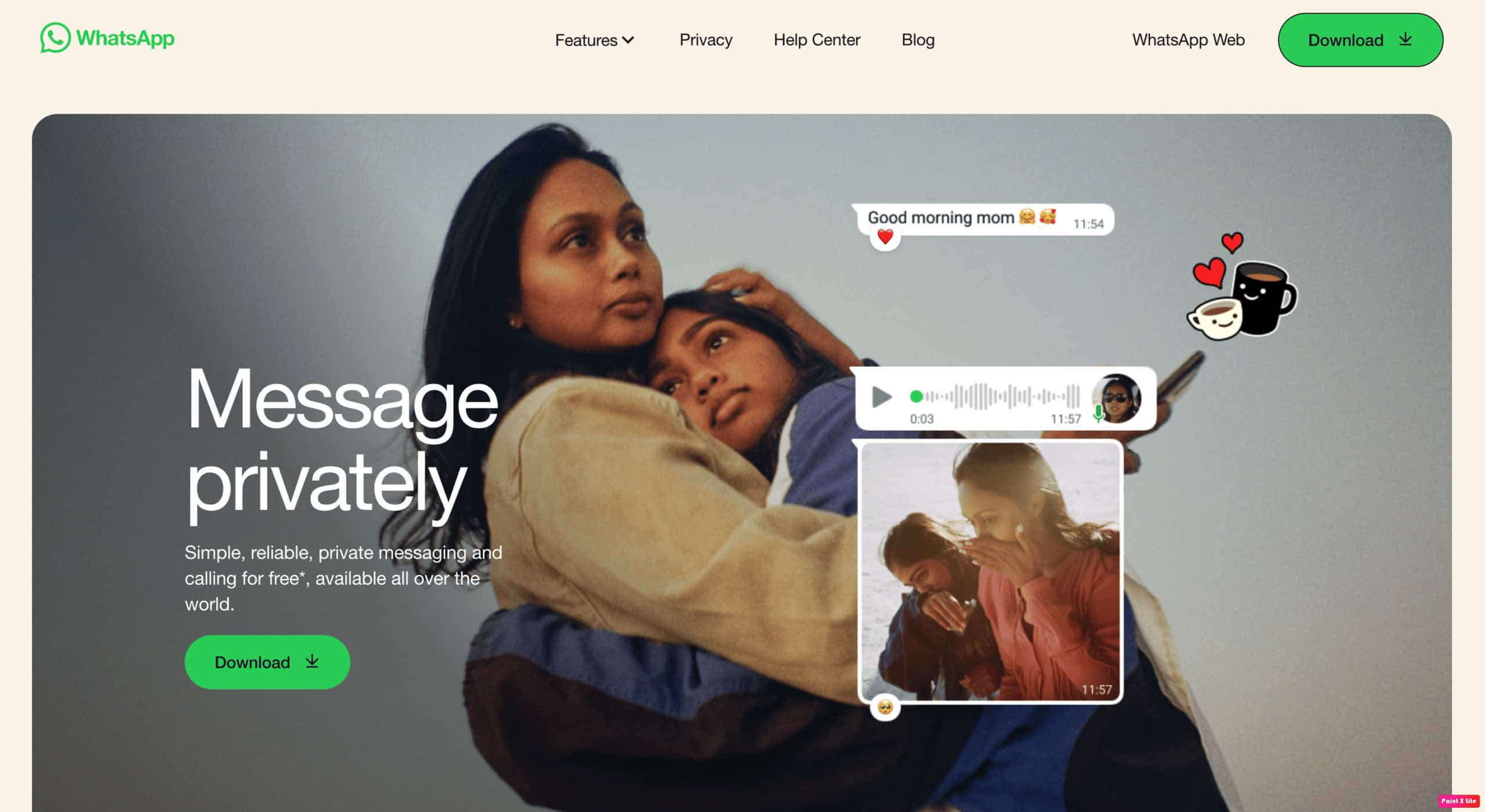 whatsapp homepage