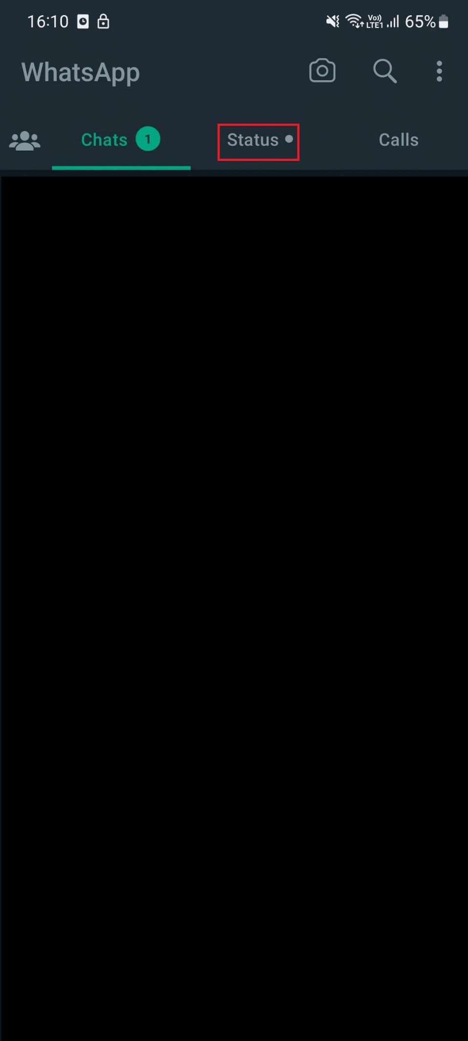 Status tab