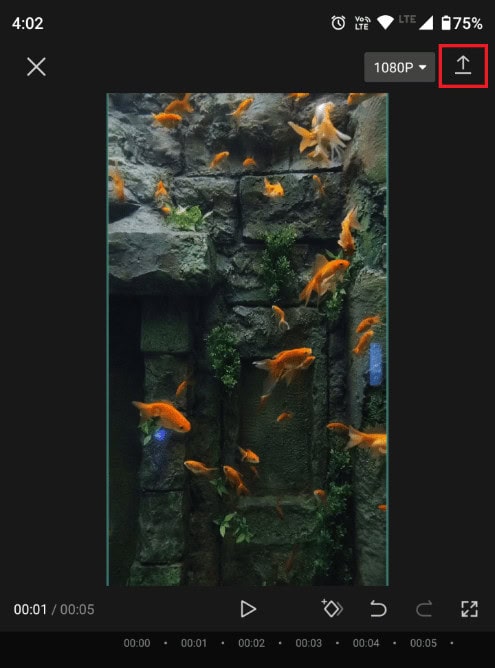 you can save by tapping on the Up Arrow icon at the top right of the screen.