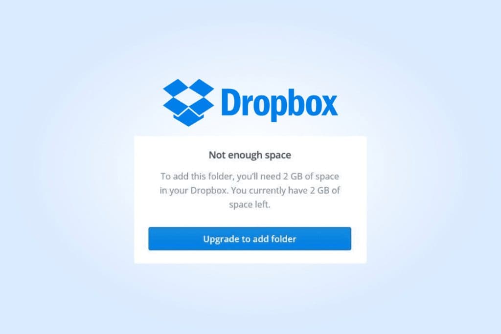 Fix Dropbox Not Enough Space to Access Folder