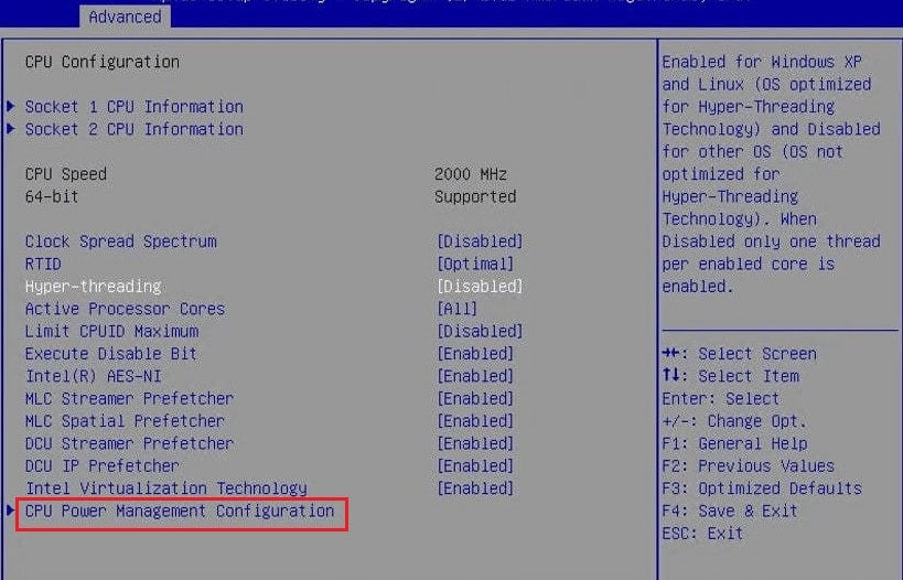 From advanced settings, select CPU Power Management Configuration | How to Disable SpeedStep on Windows 10