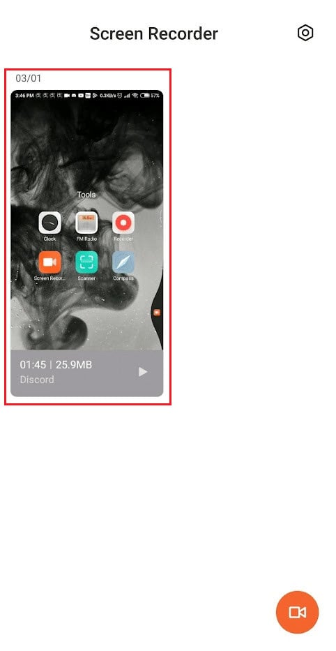 Navigate back to the Screen Recorder app and tap on the saved recording to play it