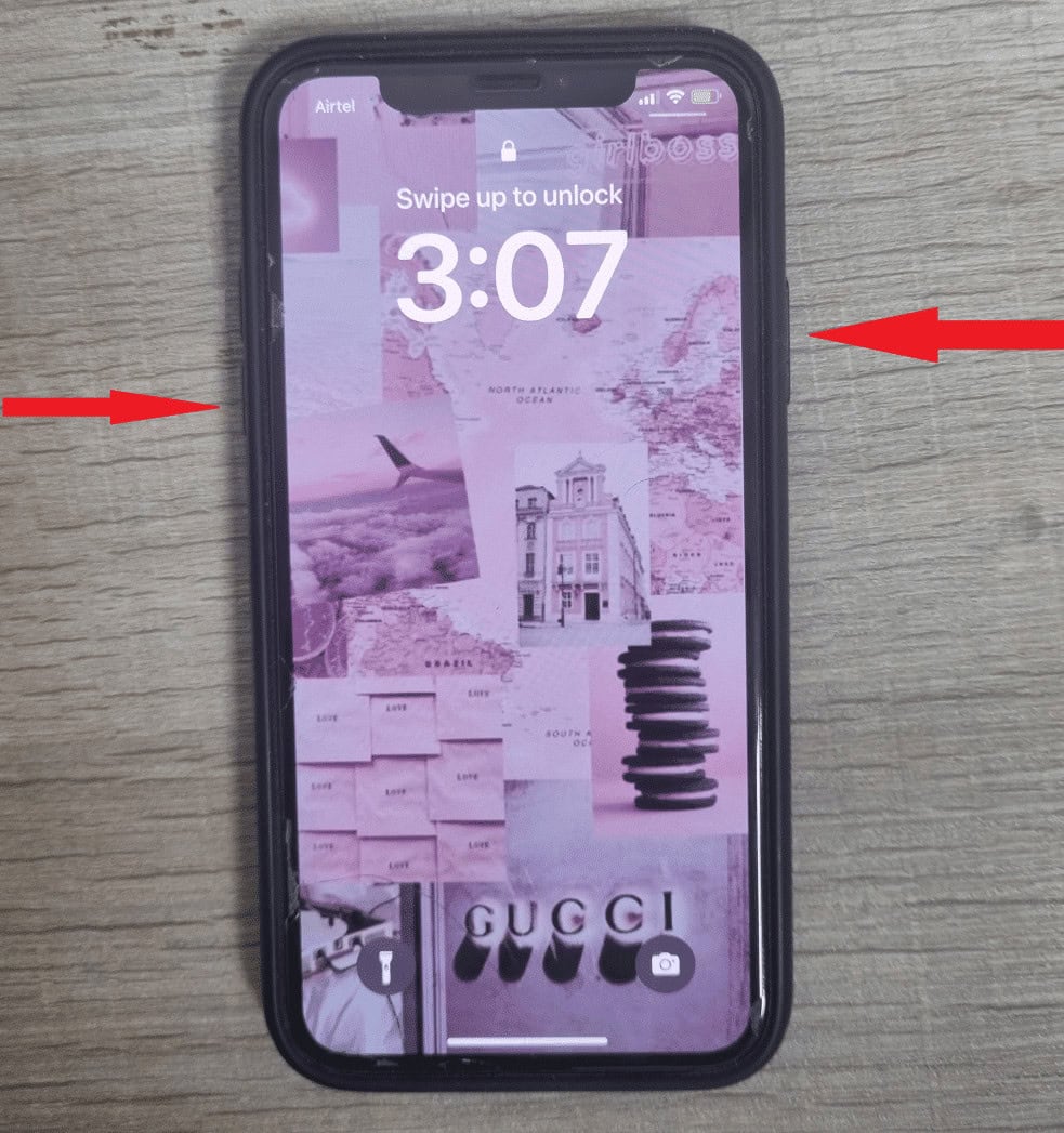 Power + Volume down buttons