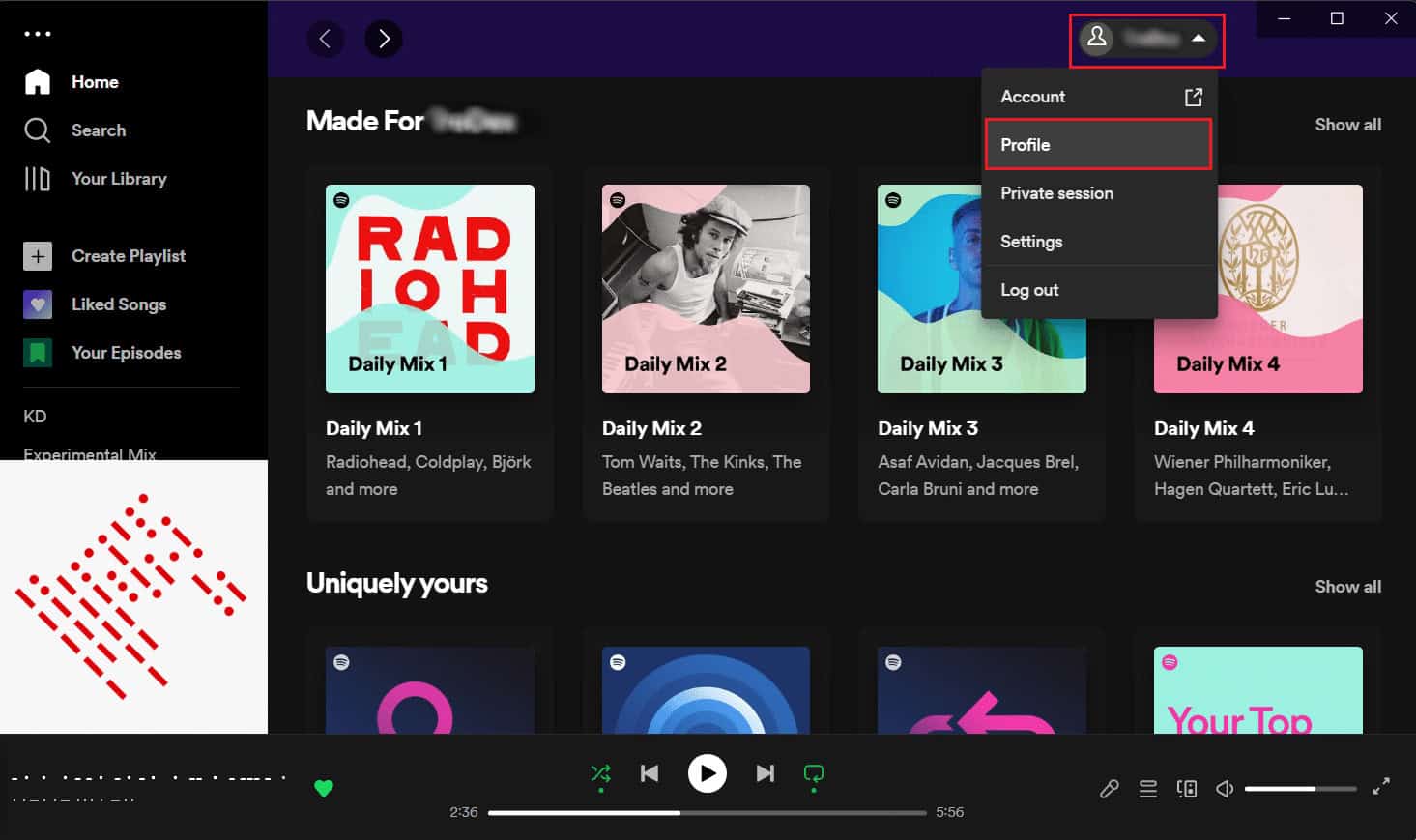 Profile name - Profile