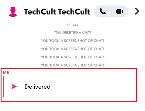 Tap and hold the desired snap you sent from the chat screen
